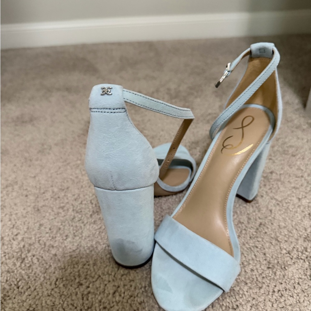 Sam Edelman Light Blue Block Heels - Picture 3 of 4